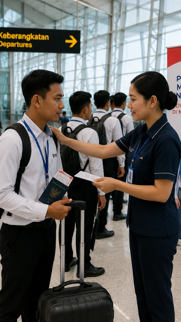 Tahap keberangkatan calon pekerja migran Indonesia